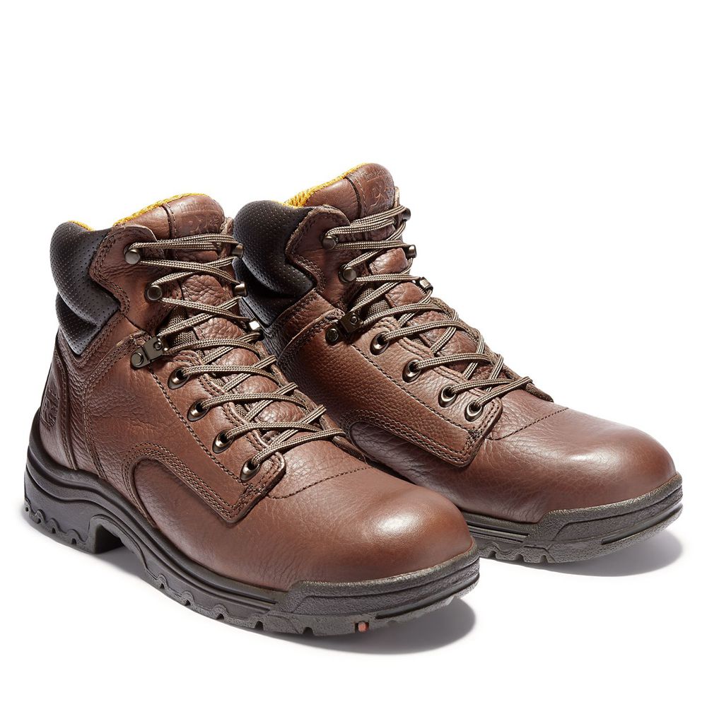 Timberland Mens Work Boots PRO® TiTAN® 6\" Soft Toe - Brown/Black - India AE2091854